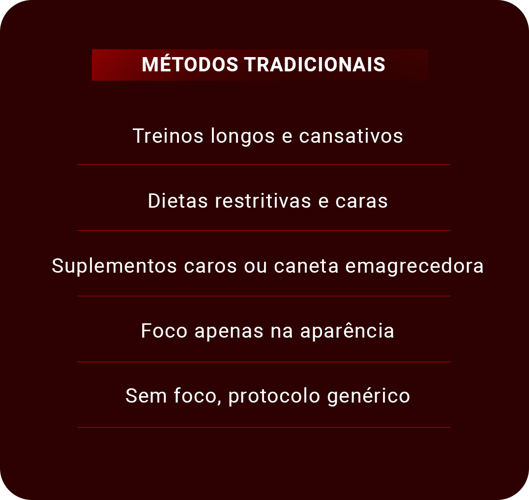 Métodos tradicionais